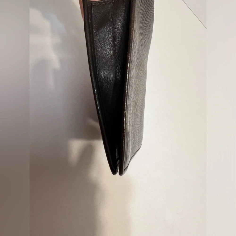 Loewe brown‎ leather anagram bifold long wallet